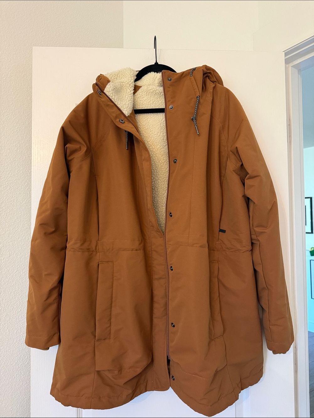 Columbia Sportswear Sherpa Lined Insulated Hooded Parka Jacket - Brown